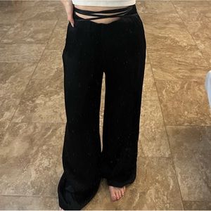Zara Silky Tie Waist Pants